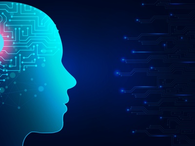 Neural pathways of the brain shown like a computer motherboard